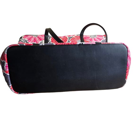 Vera Bradley Retired Cherry Blossom Tote Leather Handles Quilted Boho 13x16x7 - Picture 7 of 7